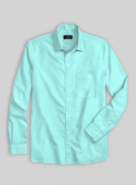 Aqua Blue Stretch Poplene Shirt
