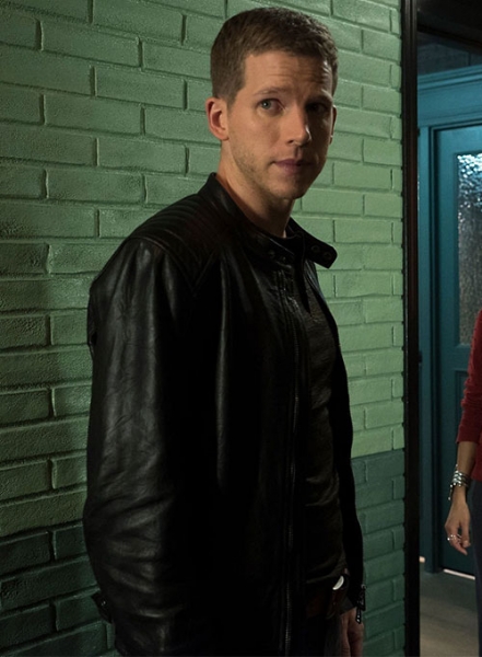 Stark Sands Minority Report Leather Jacket