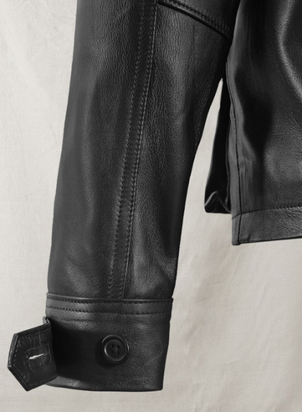 Black Jensen Ross Ackles Supernatural Season 7 Leather Jacket