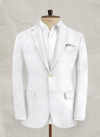 Italian Linen White Stripe Jacket