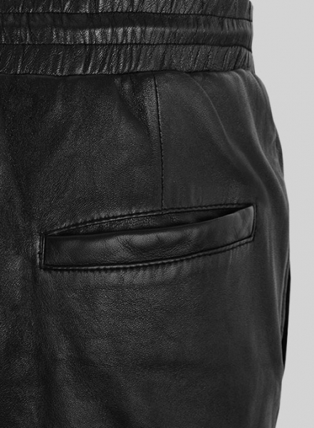 Angelina Jolie Leather Joggers