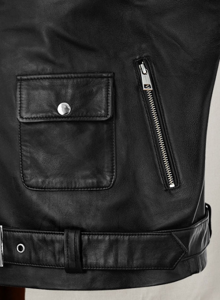 Basic Studded Leather Jacket