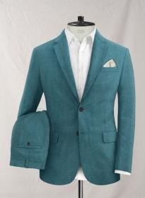 Italian Linen Peacock Blue Suit