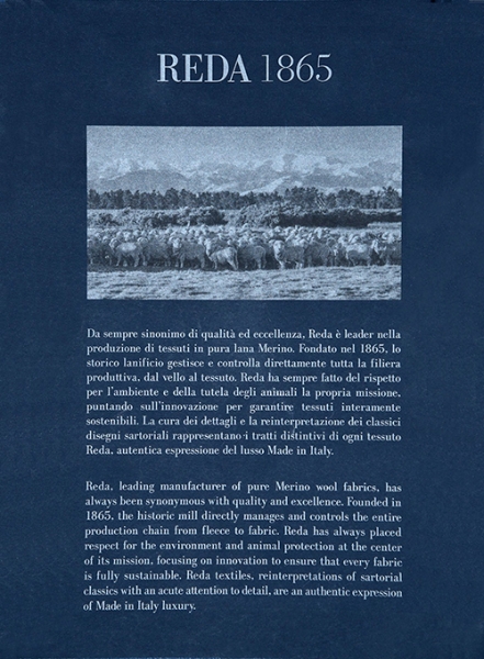 Reda Flannel Blue Wool Pants
