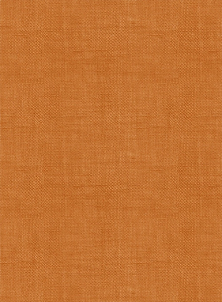 Dublin Autumn Orange Linen Shirt - Half Sleeves