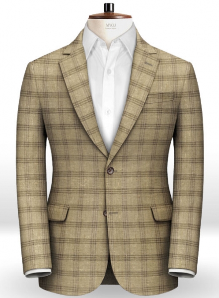 Italian Oatland Beige Linen Suit