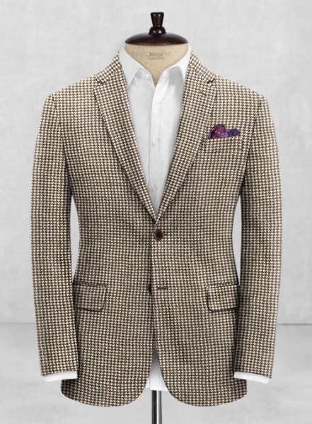 Houndstooth Brown Tweed Jacket