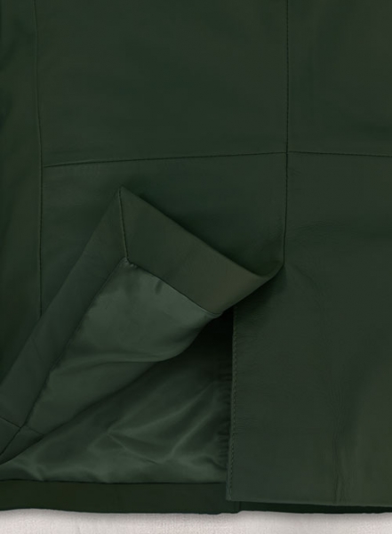 Soft Deep Olive Leather Blazer