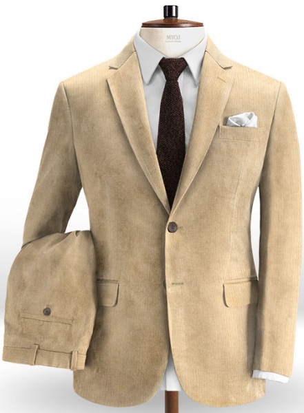 Light Khaki Corduroy Suit