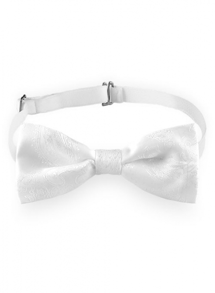 Paisley Bow - White