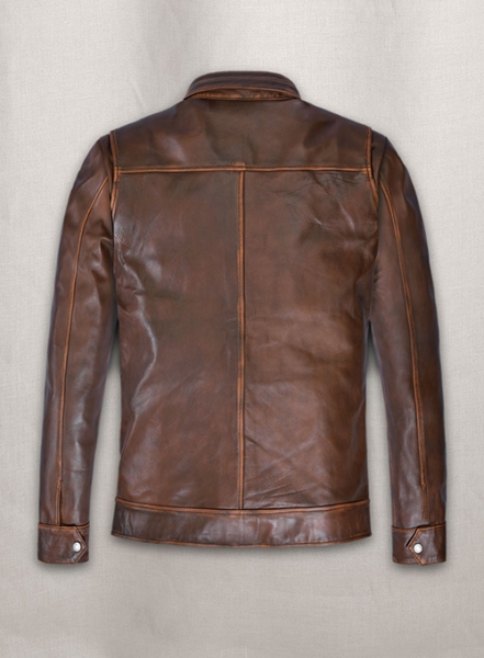 Rubbed Tan Rafael Nadal Leather Jacket