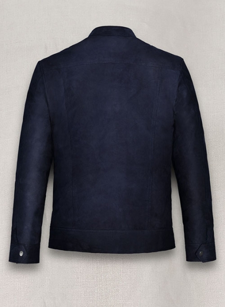 Dark Slate Purple Suede Leather Jacket # 700