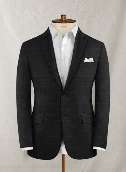 Stretch Boxer Charcoal Wool Jacket