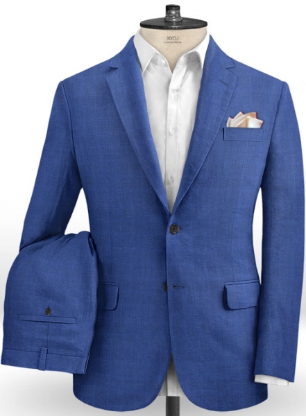 Italian Linen Cobalt Blue Suit