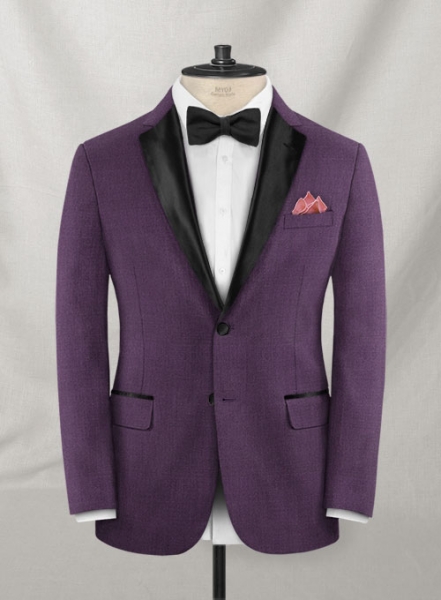 Napolean Purple Wool Tuxedo Suit