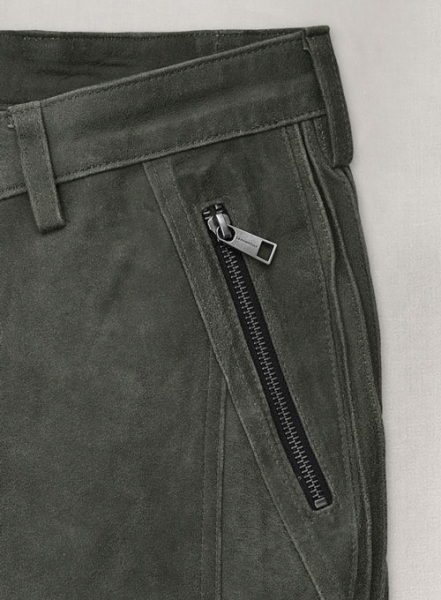 Vintage Italian Olive Leather Biker Jeans - Style #505