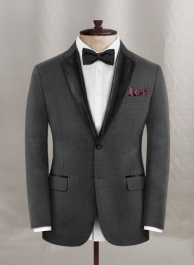 Napolean Mini Houndstooth Gray Wool Tuxedo Jacket