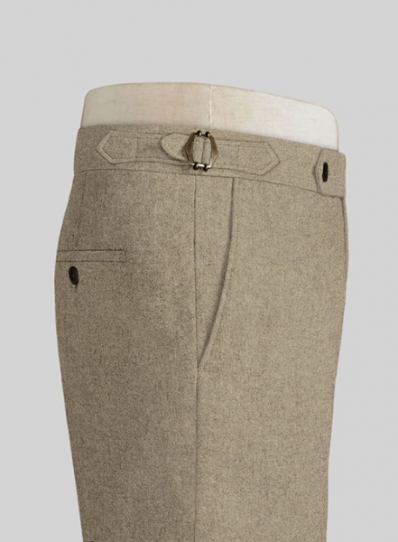 Light Weight Light Brown Highland Tweed Trousers