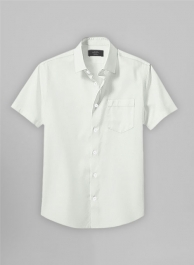 Silver Gray Stretch Poplene - Half Sleeves