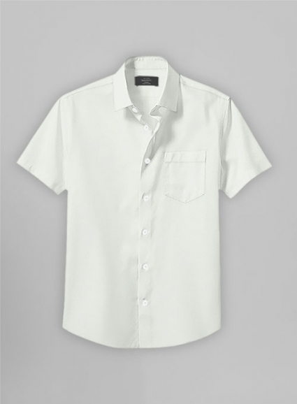 Silver Gray Stretch Poplene - Half Sleeves