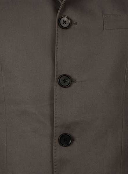 Mid Gray Peached Twill Jacket