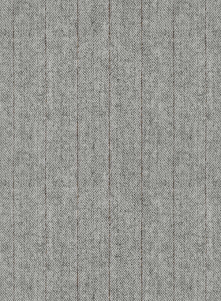 Italian Wool Cashmere Gray Herringbone Jacket