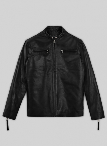 Black Bradley Cooper Burnt Leather Jacket