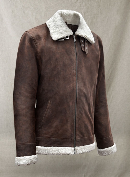 Vintage Brown Aviator Leather Jacket