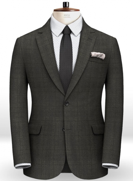 Italian Angora Self Checks Wool Jacket