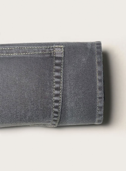 Ash Gray Stretch Jeans - Vintage Wash