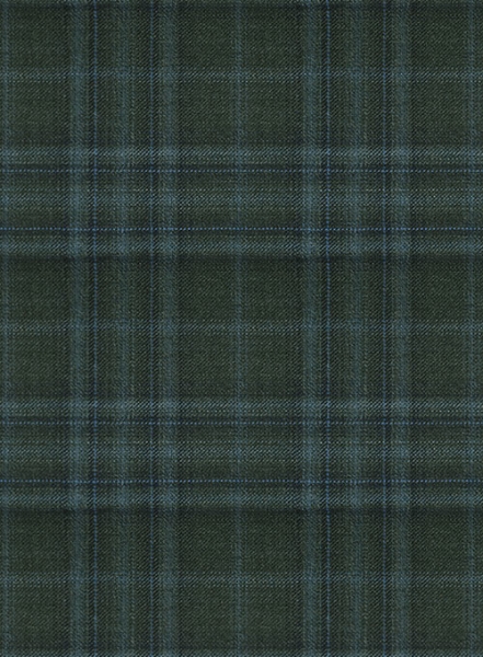 Reda Green Checks Wool Jacket