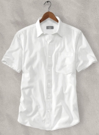 Italian Cotton Ivory Shirt - Half Sleeves