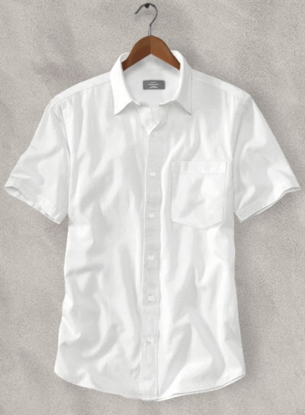 Italian Cotton Ivory Shirt - Half Sleeves