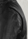 Black Military M-65 Hood Leather Jacket