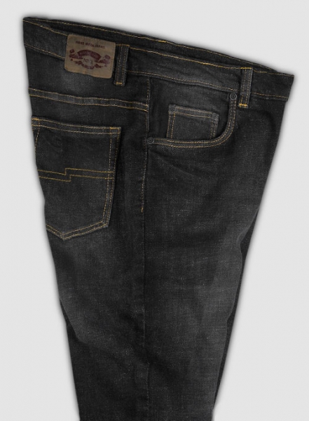 Logan Black Stretch Indigo Wash Whisker Jeans - Look #573