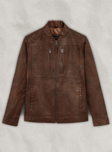 Thunder Storm Spanish Brown Biker Leather Jacket
