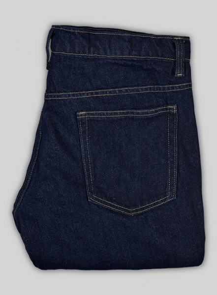 Dark Blue 14.5oz Heavy Denim Jeans - Hard Wash