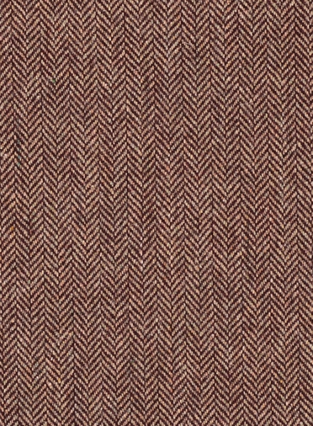 Galway Wine Herringbone Tweed Overcoat