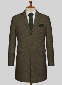 Light Weight Rust Brown Tweed Overcoat