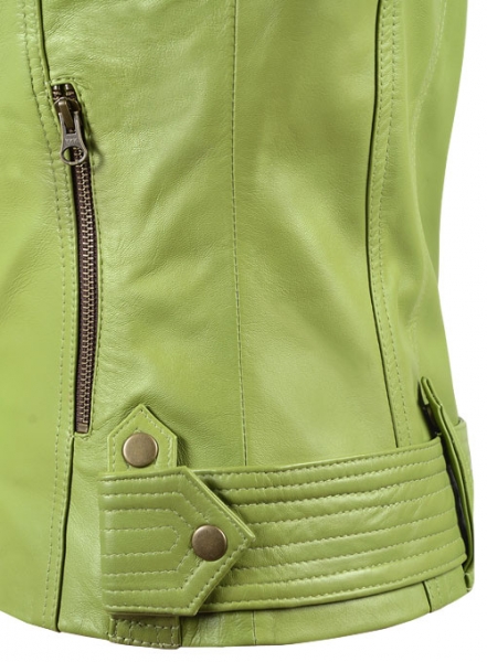 Bright Green Leather Jacket # 263