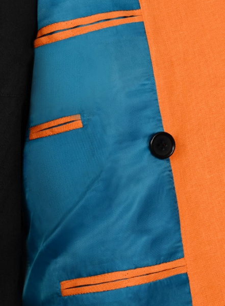 Pure Neon Orange Linen Sailing Blazer