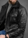Black Sherpa Leather Jacket