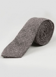 Tweed Tie - Light Weight Slubby Brown