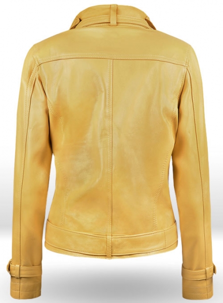 Yellow Captain America Scarlett Johansson Leather Jacket