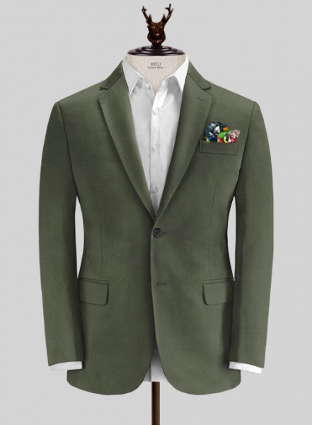 Caccioppoli Cotton Gabardine Oak Green Suit