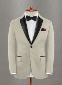 Napolean Muted Khaki Wool Tuxedo Jacket