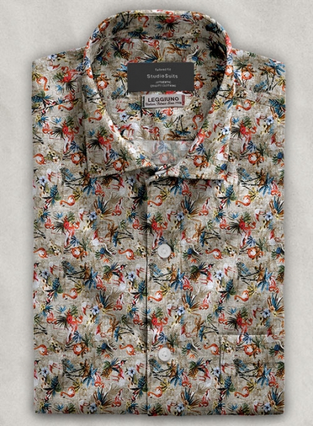 Leggiuno Linen Lain Shirt - Half Sleeves