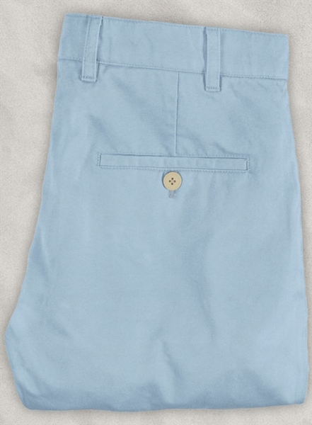 Stretch Summer Weight Steel Blue Chino Pants