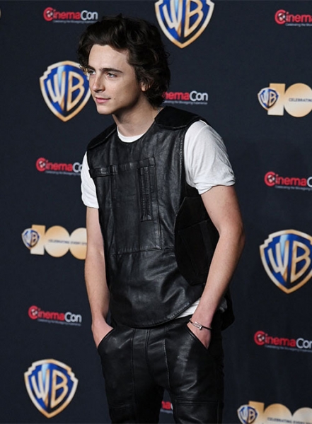 Timothee Chalamet Leather Vest