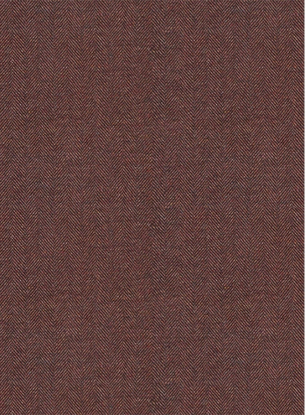 Royal Wine Herringbone Tweed Suit